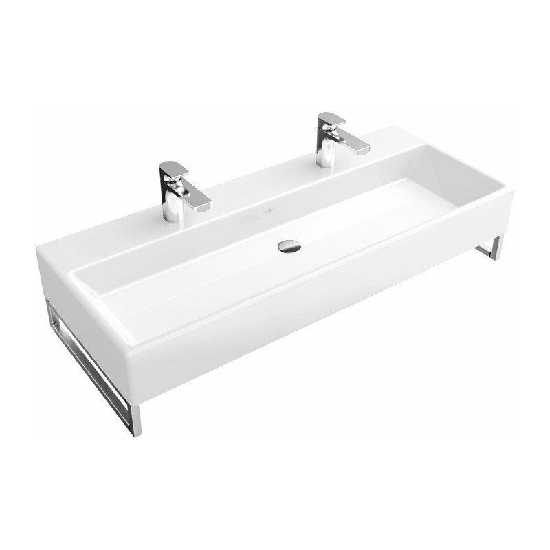 

Villeroy&boch - Memento, Lavabos de pared, 1200 x 470 mm, Rectangular, para grifería de 3 orificios, orificio central perforado, sin rebosadero, Los