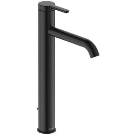 Lavabo XL con maniglia estraibile, H322, prolunga 166mm, nero opaco