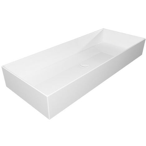 Lavabo Zenith appoggio 100x40 in ceramica bianco lucido di
