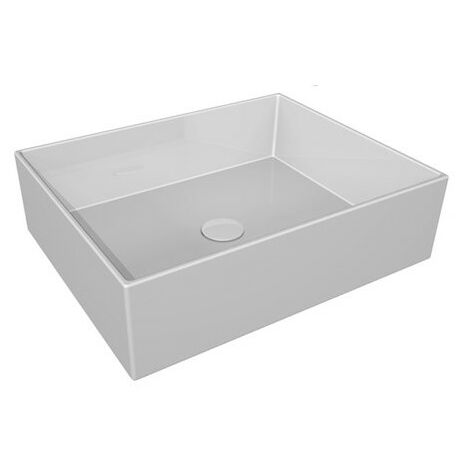 Lavabo Zenith appoggio 50x40 in ceramica bianco lucido di