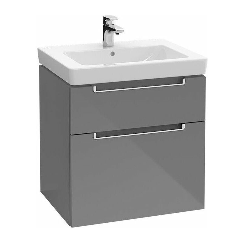 

Villeroy&boch - Mueble de baño, 587 x 590 x 454 mm, modelo suspendido, En madera de roble Graphite