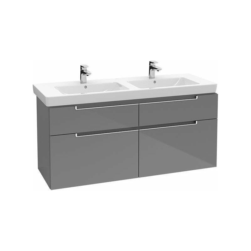 

Villeroy&boch - Mueble de baño, 1287 x 590 x 449 mm, modelo suspendido, en madera de roble grafito