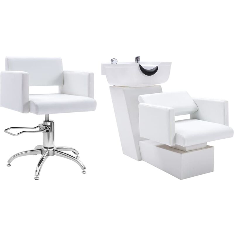 

Lavacabezas y sillón de peluquería de cuero sintético