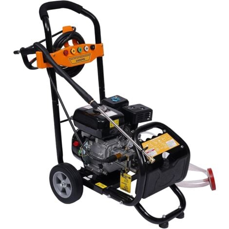 Lavadora a presión de gasolina de 7,5 caballos de fuerza,3600 rpm 2200 PSI limpiador de alta presión autocebante multifuncional limpieza con 5 tipos diferentes boquillas