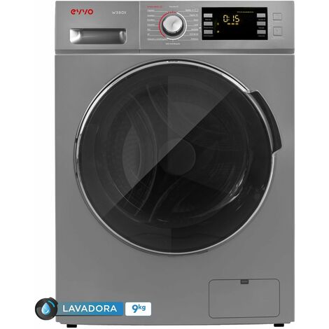 Lavadora EVVO w3.9dxe, 9 kg, 1400 RPM, Inox - Inox