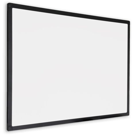 Lavagna bianca con cornice nera - Smalto - Magnetica - 100x200 cm