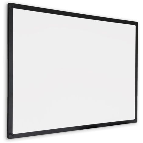 Lavagna bianca con cornice nera - Smalto - Magnetica - 120x180 cm