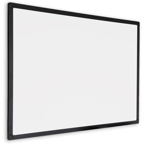 Lavagna bianca con cornice nera - Smalto - Magnetica - 45x60 cm