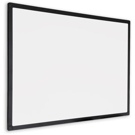 Lavagna bianca con cornice nera - Smalto - Magnetica - 60x120 cm