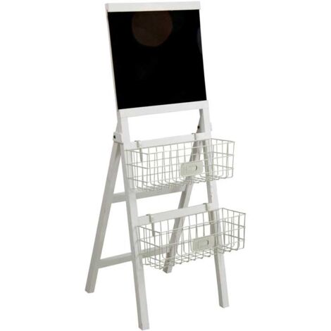LAVAGNA CAVALLETTO IN LEGNO DI COLORE 40 X 36 X 114 CM BIANCO
