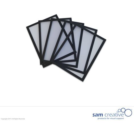 Lavagna magnetica a finestra A5 nero set 5 pezzi