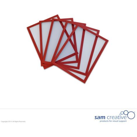 Lavagna magnetica a finestra A5 rosso set 5 pezzi