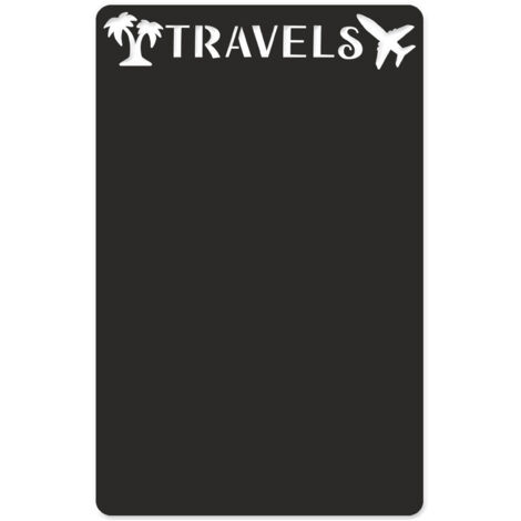 Lavagna magnetica autoadesiva nera per magneti da viaggio 45 cm x 70 cm
