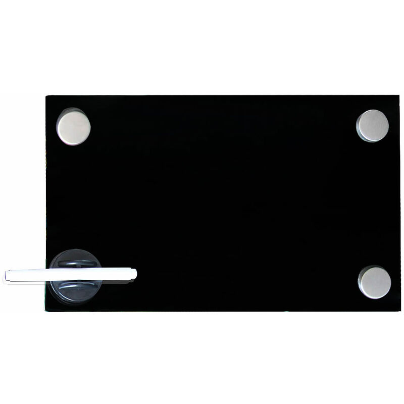 Image of Lavagna magnetica in vetro Melko lavagna bianca, lavagna di vetro, lavagna magnetica, bacheca, 30 x 50 x 0,4 cm, nera