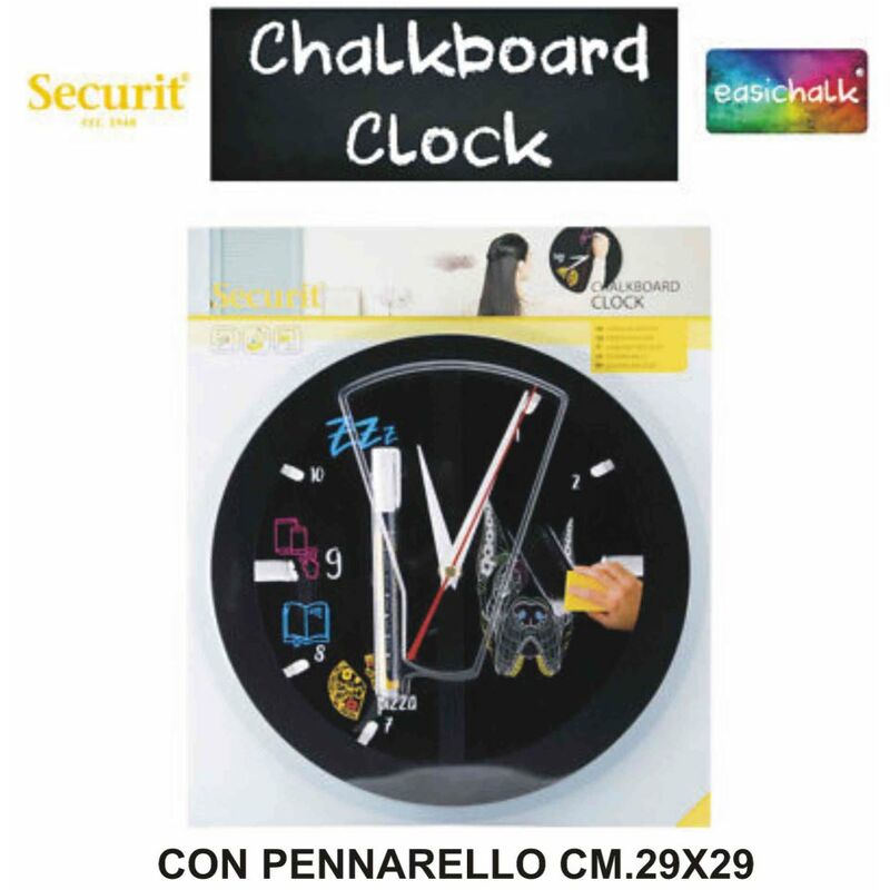 Image of Lavagna orologio CM.29X29 con pennarello