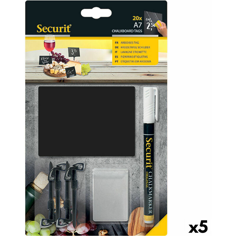 Lavagna Securit con supporto Set 7,4 × 10,5 cm 20