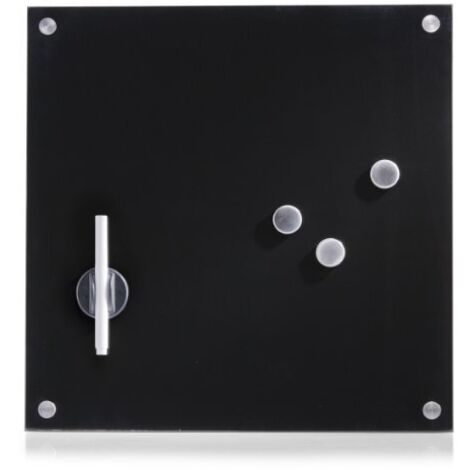 Lavagnetta Magnetica in Vetro 40x40cm Nera