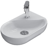 Ceramica Globo Serie Misura.Lavamani Sospeso Bianco Modello Misura 50x30 Ceramica Globo Con Foro Troppopieno Mi012 Bi