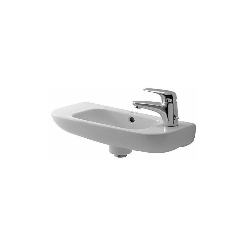 

Lavamanos Duravit D-CODE con rebosadero 500x220mm 1 orificio para grifería li we