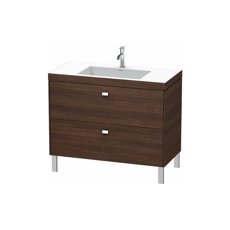 

Lavamanos Duravit Brioso c-bonded con base de 100,0x48,0 cm, 2 cajones, sin rebosadero, con banco para grifos, 1 agujero para grifos, Color