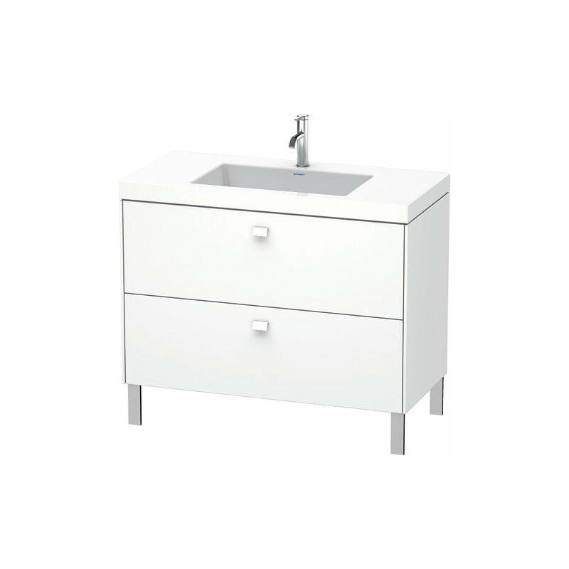 

Lavamanos Duravit Brioso c-bonded con base de 100,0x48,0 cm, 2 cajones, sin rebosadero, con banco para grifos, 1 agujero para grifos, Color