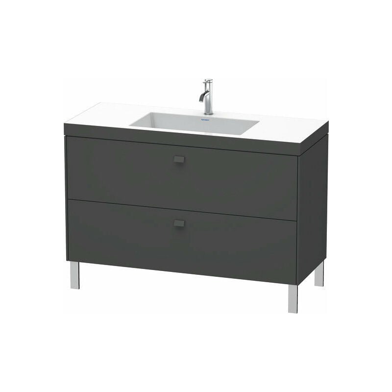 

Duravit Ag - Lavamanos Duravit Brioso c-bonded con base de 120,0x48,0 cm, 2 extraíbles, sin rebosadero, con banco con agujero para grifo, sin agujero