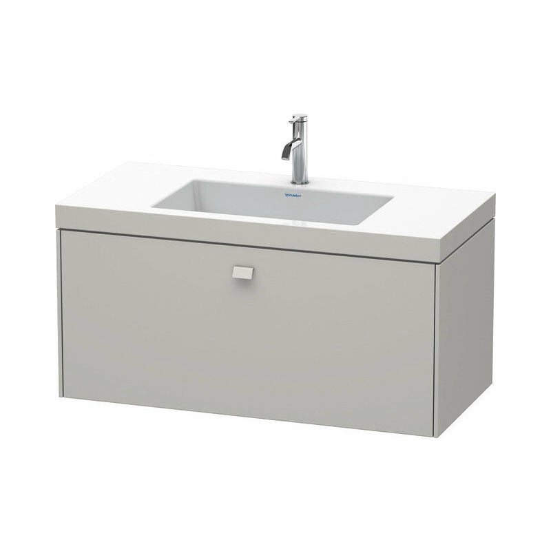 

Lavamanos Duravit Brioso c-bonded con base mural 100,0x48,0 cm, 1 cajón, sin rebosadero, con banco para grifos, 1 agujero para grifos, Color