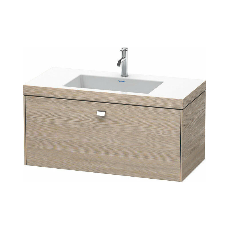 

Lavamanos Duravit Brioso c-bonded con base mural 100,0x48,0 cm, 1 cajón, sin rebosadero, con banco para grifos, 1 agujero para grifos, Color