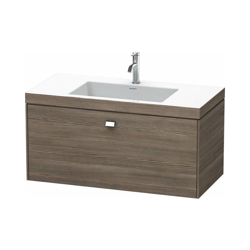 

Lavamanos Duravit Brioso c-bonded con base mural 100,0x48,0 cm, 1 cajón, sin rebosadero, con banco para grifos, 1 agujero para grifos, Color