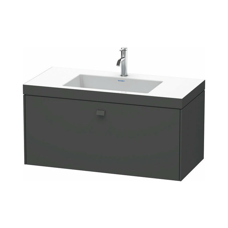 

Lavamanos Duravit Brioso c-bonded con base mural 100,0x48,0 cm, 1 cajón, sin rebosadero, con banco para grifos, sin grifo, Color (frente/cuerpo):