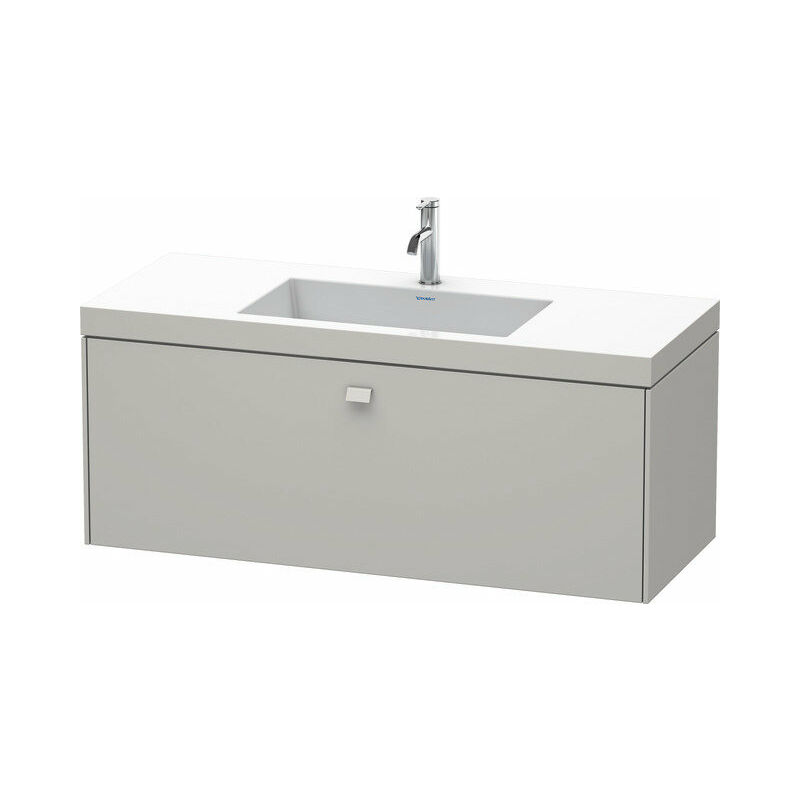 

Lavamanos Duravit Brioso c-bonded con base mural 120,0x48,0 cm, 1 cajón, sin rebosadero, con banco para grifos, 1 agujero para grifos, Color