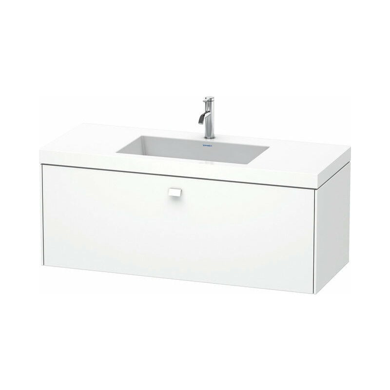 

Lavamanos Duravit Brioso c-bonded con base mural 120,0x48,0 cm, 1 cajón, sin rebosadero, con banco para grifos, 1 agujero para grifos, Color