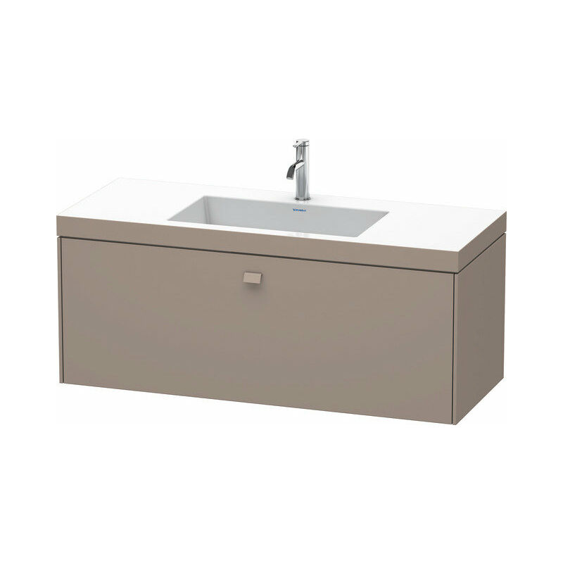 

Lavamanos Duravit Brioso c-bonded con base mural 120,0x48,0 cm, 1 cajón, sin rebosadero, con banco para grifos, 1 agujero para grifos, Color