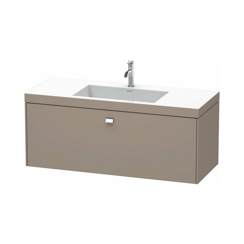 

Lavamanos Duravit Brioso c-bonded con base mural 120,0x48,0 cm, 1 cajón, sin rebosadero, con banco para grifos, 1 agujero para grifos, Color