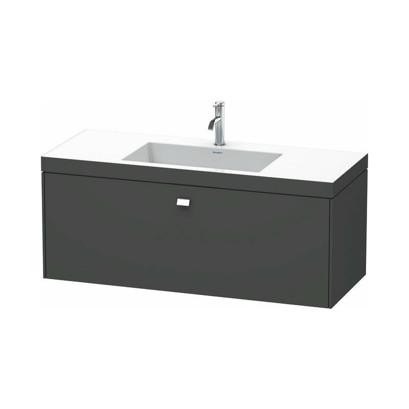 

Lavamanos Duravit Brioso c-bonded con base mural 120,0x48,0 cm, 1 cajón, sin rebosadero, con banco para grifos, 1 agujero para grifos, Color
