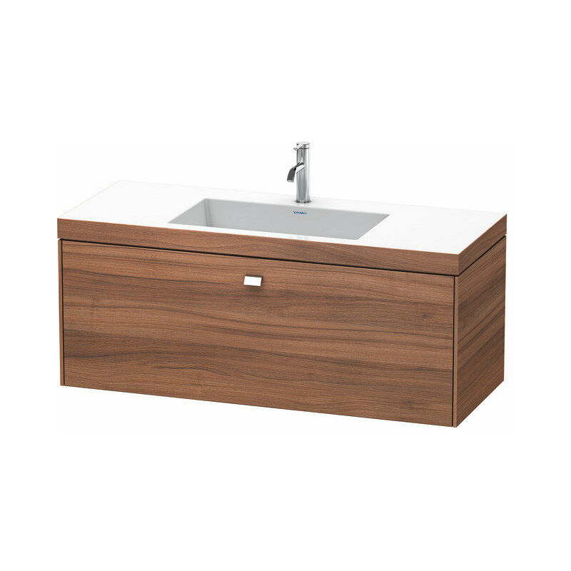 

Lavamanos Duravit Brioso c-bonded con base mural 120,0x48,0 cm, 1 cajón, sin rebosadero, con banco para grifos, 1 agujero para grifos, Color