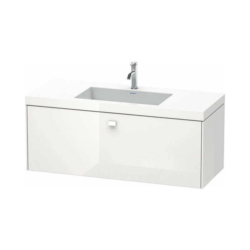 

Lavamanos Duravit Brioso c-bonded con base mural 120,0x48,0 cm, 1 cajón, sin rebosadero, con banco para grifos, 1 agujero para grifos, Color