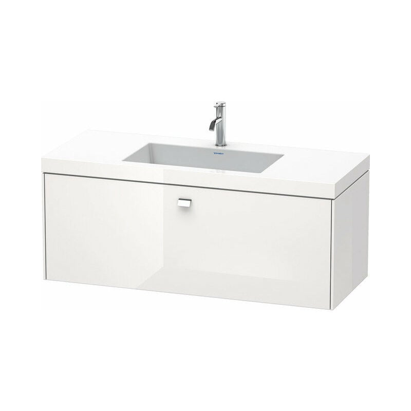 

Lavamanos Duravit Brioso c-bonded con base mural 120,0x48,0 cm, 1 cajón, sin rebosadero, con banco para grifos, 1 agujero para grifos, Color