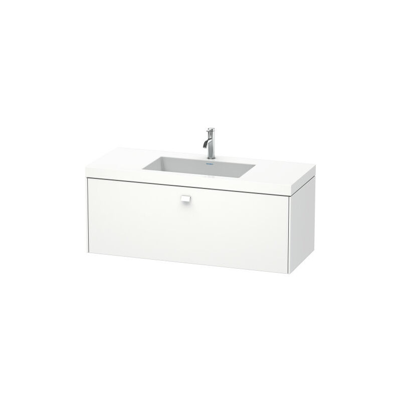 

Lavamanos Duravit Brioso c-bonded con base mural 120,0x48,0 cm, 1 cajón, sin rebosadero, con banco para grifos, sin agujero para grifos, Color