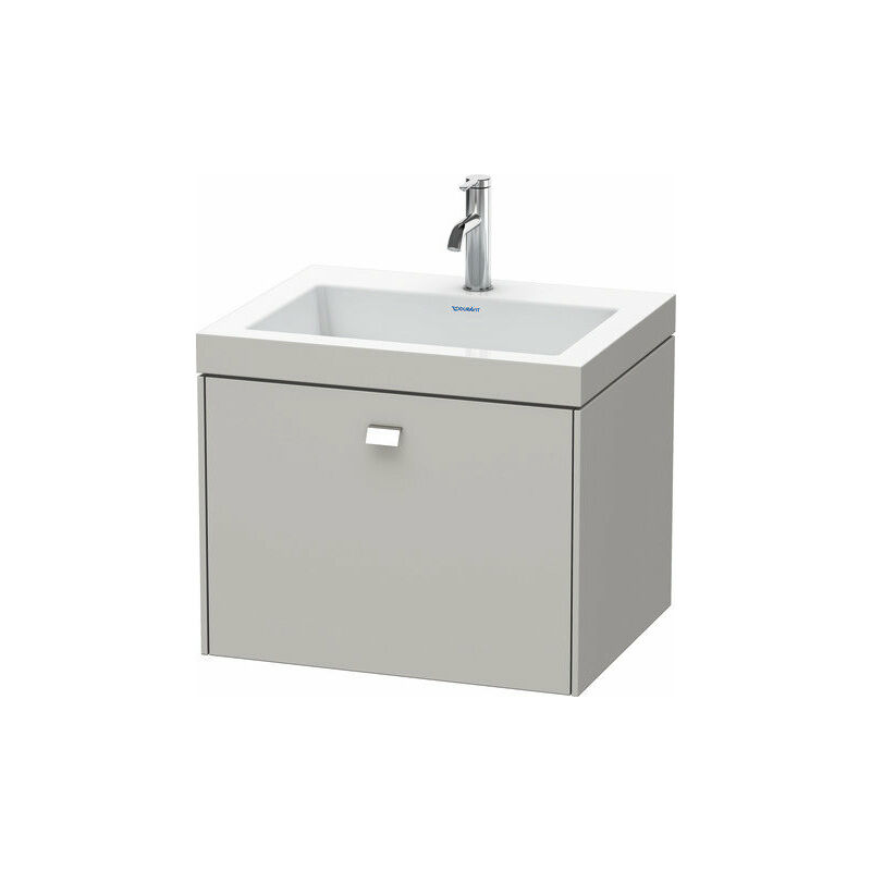 

Lavamanos Duravit Brioso de 60,0x48,0 cm, 1 cajón, sin rebosadero, con banco para grifos, 1 agujero para grifos, Color (frente/cuerpo): Gris hormigón