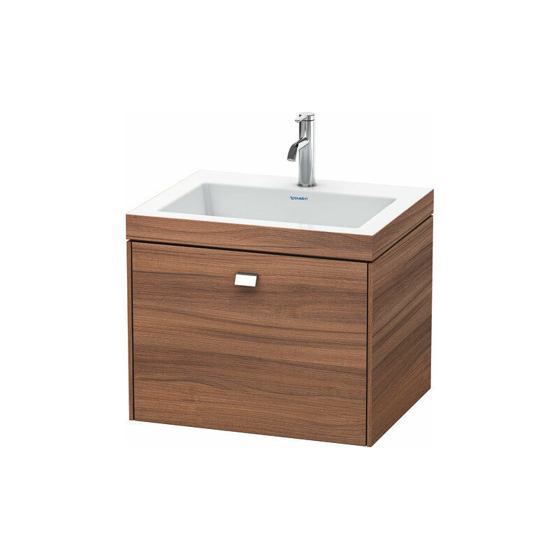

Lavamanos Duravit Brioso de 60,0x48,0 cm, 1 cajón, sin rebosadero, con banco para grifos, 1 agujero para grifos, Color (frente/cuerpo): Nogal