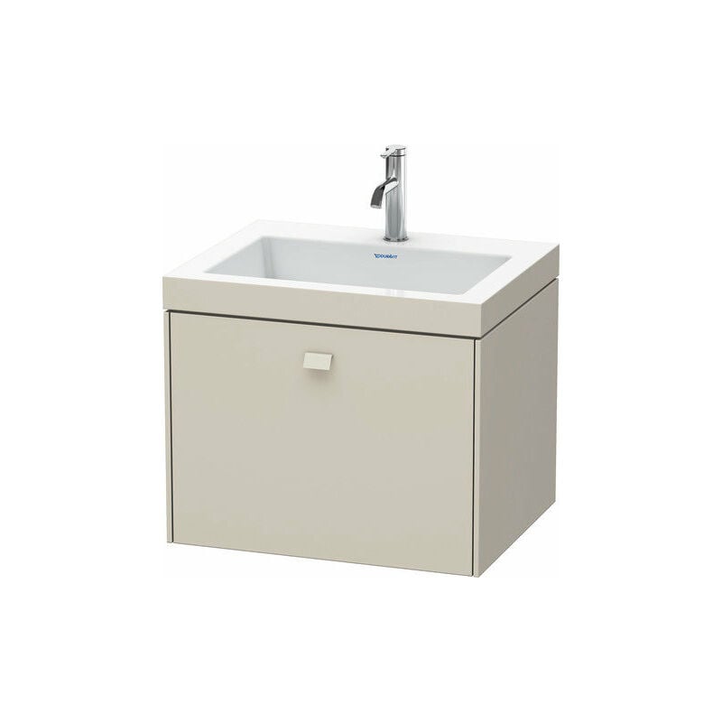 

Lavamanos Duravit Brioso de 60,0x48,0 cm, 1 cajón, sin rebosadero, con banco para grifos, 1 agujero para grifos, Color (frente/cuerpo): Taupe Mate