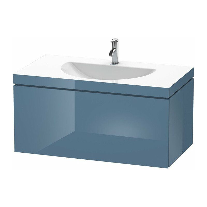 

mueble lavabo DARLING NEW 800x540mm sin rebosadero 1 orificio para grifería azul piedra brillante - Duravit