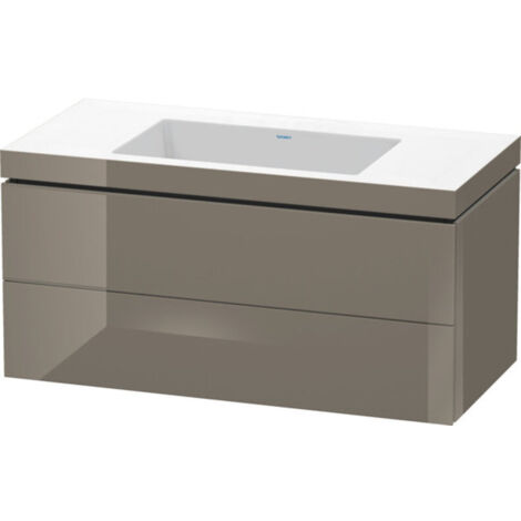Lavamanos Duravit L-Cube con base mural, 100x48 cm, 2 cajones,