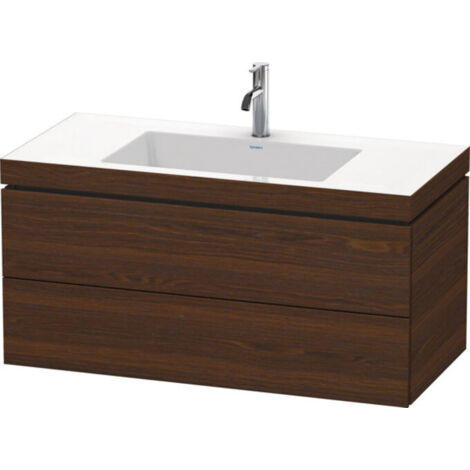 Lavamanos Duravit L-Cube con base mural, 100x48 cm, 2 cajones,