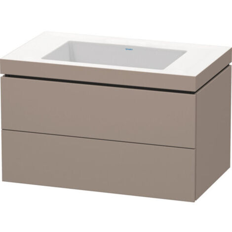 Lavamanos Duravit L-Cube con base mural, 80x48 cm, 2 cajones, sin
