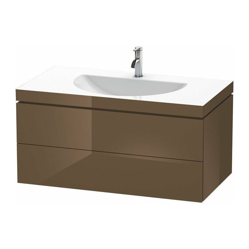 

Duravit - mueble lavabo DARLING NEW 1000x540mm sin rebosadero 1 orificio para grifería marrón oliva brillo intenso