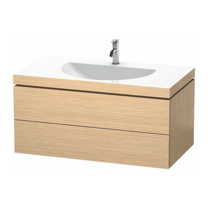 

mueble lavabo DARLING NEW 1000x540mm sin rebosadero 1 orificio para grifería roble cepillado - Duravit