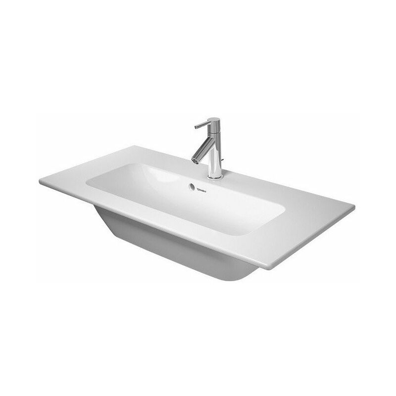 

ME by Starck mueble lavabo compacto con almohadilla para grifo rebosadero 830x400mm 3 orificios para grifería blanco Wondergliss - Duravit