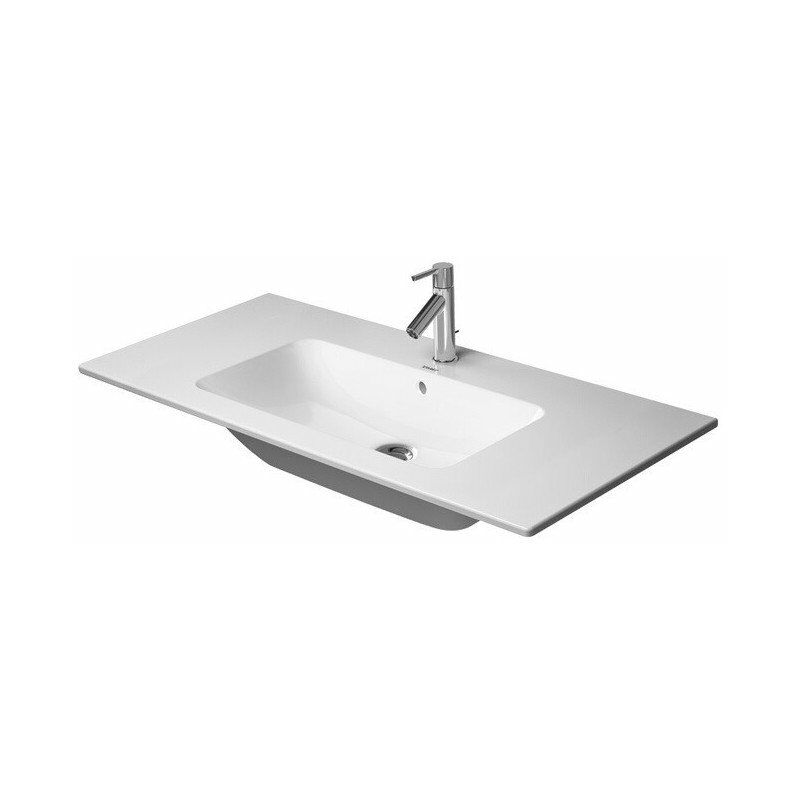 

Mueble WT M en satén blanco de Starck. 3 agujeros